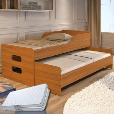 Imagem de Bicama Confortável Reforçada Completa Com 2 Colchões D20 Dupla Face En