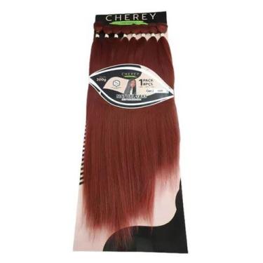 Imagem de Aplique Cabelo Liso Para Entrelace Yaki 100% Orgânico 8 Telas Cherey, 