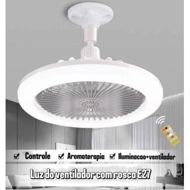 Imagem de Ventilador De Teto Com 3 Lâminas De 30W 20cm Rotação de 360 graus Lâmp