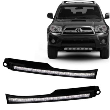 Imagem de KEEGTBOX Switchback Branco/Âmbar LED DRL Marcador Lateral Frontal Farol Âmbar Sequencial Flash Luz de Direção Compatível com Toyota 4Runner SUV 2006-2009 Acabamento de Para-choques Frontal de Substituição