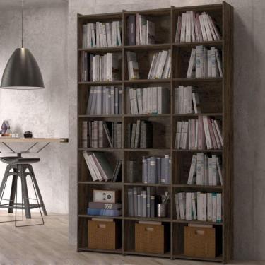 Imagem de Livreiro Multiuso 18 Prateleiras Castani Montenegro Casa Mobilia