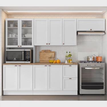 Imagem de Cozinha Completa 4 Peças 10 Portas 2 Gavetas 1 Nicho para Forno Unna Yescasa