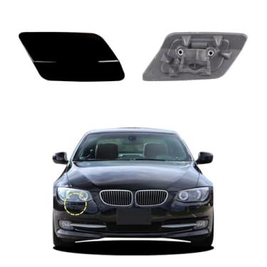 Imagem de Goholy Capa de arruela de farol de para-choque dianteiro de carro compatível com BMW 328i 3351 335lS Coupe Convertible 2011-2013 Tampa de bicos de arruela de farol 61677253393 61677253394 Capa de