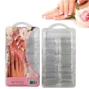 Imagem de Unha postiça modelo sorriso acrigel/gel transparente plástico 500 unidades