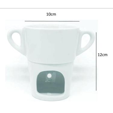 Imagem de Caneca Fondue Para Chocolate 250 Ml Kit 4 Peças
