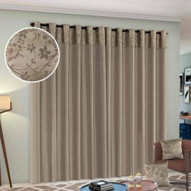 Imagem de Cortina Caribe 4m x 2,50m + Capas para Almofadas - DRIKA STORE,  Caqui