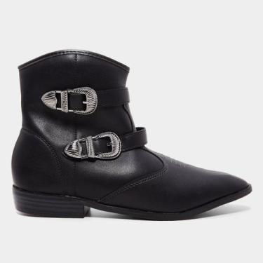 Imagem de Bota Infantil Molekinha Wastern Menina, Preto, 35