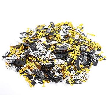 Imagem de 2021 Feliz Ano Novo e Confete de Decoração de Natal - Confetti Colorido de Lantejoulas de 5 Estrelas para Festa de Ano Novo, Decoração de Garrafa de Vinho, Artesanato DIY - 100g de PVC