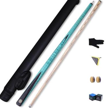 Imagem de CQBXRD Bastões de taco de bilhar - estrutura de 1/2, madeira de cera de branqueamento do Norte e aderência de bordo canadense, bastões de taco de sinuca de 58 pol (147 cm) com pontas de 10 mm e 11,2