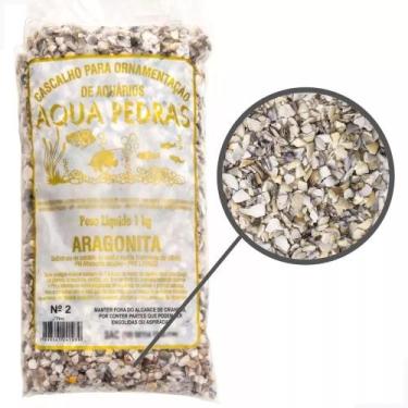 Imagem de Substrato Para Aquários Aqua Pedras Aragonita n 2 1kg