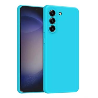 Imagem de Capa Capinha Compatível Samsung_ A56 5G Proteção Aveludado Premium (AZUL PISCINA)