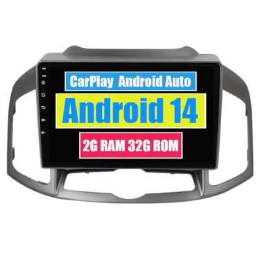 Imagem de RoverOne Central Multimídia para Chevrolet Captiva 2011 2012 2013 21014 2015 2016 com CarPlay Android Auto Navegação GPS Bluetooth Radio Estéreo WiFi