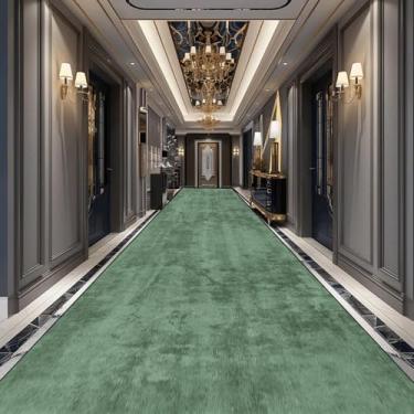 Imagem de Tapete longo de corredor, simples, de cor sólida, moderno, abstrato, decoração, lavável, para escada, corredor (120 x 200 cm, 47 x 78,7 pol./sem fiapos)