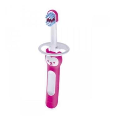 Imagem de Escova Dental Mam Baby's Brush + 6 meses Cabo Curto Girls (Cores Diver