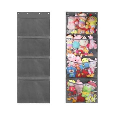 Imagem de Organizador de Brinquedos para Bebê - Saco de Armazenamento Pendurado 