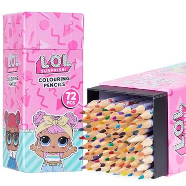 Imagem de L.O.L. Surprise! Lápis de colorir para crianças, 72 lápis, caixa de colorir, cores sortidas, suprimentos de arte, presentes para crianças e meninas