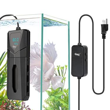 Imagem de hygger Aquecedor de titânio para aquário de peixes, aquecedor de aquário de aquecimento rápido 500w 800w com visor de energia em tempo real LED, aquecedor submersível de água doce com controlador