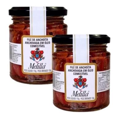 Imagem de Kit 02 Un Filé De Anchova Melilla 170g Ideal Para Pizza