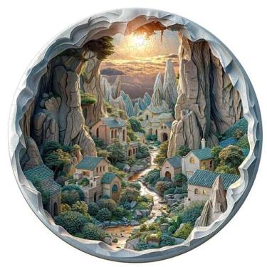 Imagem de Quebra-cabeça de madeira Jollitot Cave Forest 200 peças para adultos