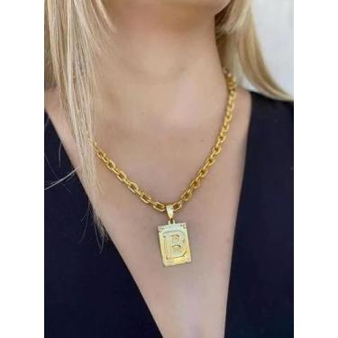 Imagem de Cordão Banhado a Ouro 10 Milésimos 50cm 8mm Dourado - Tojoia18K