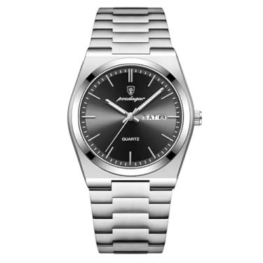 Imagem de Relógio Masculino Minimalista Old Money Prata Luxo Aço Inox