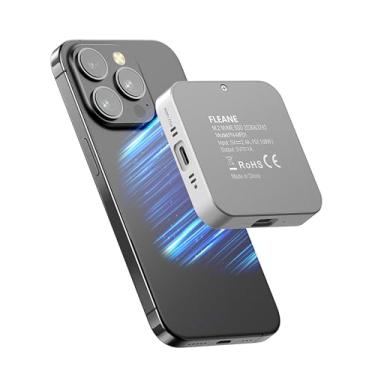 Imagem de FLEANE Gabinete magnético M.2 2230 2242 NVMe SSD com ventilador de refrigeração turbo para iPhone 16 15 Pro/Pro Max/Plus ProRes, PD100W, capa externa SSD de alumínio de 10 Gbps para MacBook Laptop