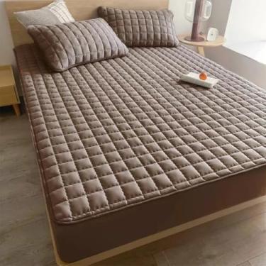 Imagem de Capa Para Colchão Protetor Impermeavel Silencioso Matelado Antibacteriano Antialérgico Varios Tamanhos Casal Padrão Queen King Size Solteiro (Cores Diversas Aleatórias) (Solteiro)