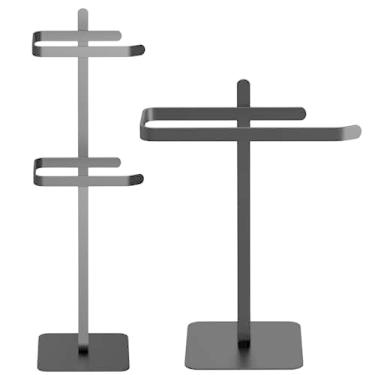 Imagem de Fassin Shop, Porta Toalha De Rosto e Papel Higiênico Duplo Preto Oslo FS (Preto)