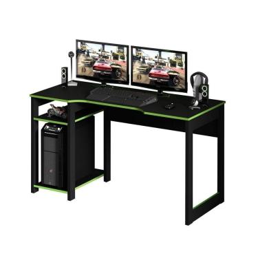 Imagem de Mesa Para Gamer Me4152 Preto-verde - Tecno Mobili