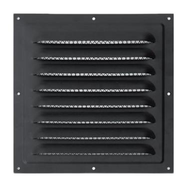 Imagem de IEUDNS Tampa de veneziana de ventilação de ar, grelha de retorno de ar, grade de ventilação à prova de chuva, tela de proteção embutida para RVs, galpão, de, Preto