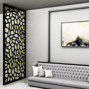 Imagem de Painel Vazado Divisória MDF Atenas Preto - Decore Painéis e Divisórias