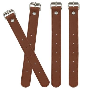 Imagem de XGNG 2 Pares, 4 Peças, Cesta De Bicicleta, Alças Carga, Couro, Guidão Dianteiro Para Beach Cruiser