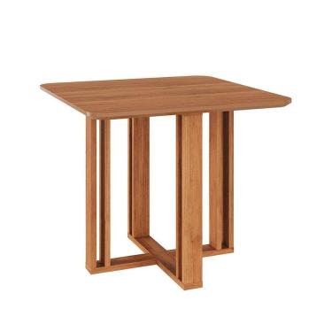 Imagem de Mesa de Jantar Quadrada com Tampo MDF Flora Cinamomo 95 cm