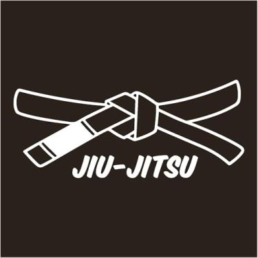 Imagem de Adesivo Faixa Jiu-Jitsu Decoração Mma Luta MMA UFC Arte Suave (BRANCO, 82x35cm)