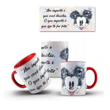 Imagem de Caneca Mickey e Minnie COM SEU NOME Vermelha Vários Modelos - loja din