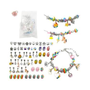 Imagem de Kit De Bijuterias DIY Para Meninas, Conjunto De Miçangas Para Pulseira