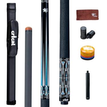 Imagem de CRICAL Taco de sinuca de fibra de carbono série CXD profissional 12,5 mm conjunto de tacos de sinuca de baixa deflexão para adultos (boquilha/ponta/extensão/estojo de taco)