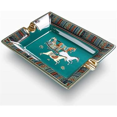 Imagem de Cinzeiro de charuto de cerâmica simples grande decoração de sala de estar presente cinzeiro de charuto de cerâmica