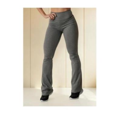 Imagem de Calça Legging Flare Plus Size Leg Boca De Sino Bailarina Zero Transpar