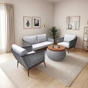 Imagem de Conjunto De Sofá + 2 Poltronas Corda Náutica + Mesinha - Universe