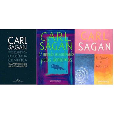 Imagem de Kit 3 livros carl sagan Variedades da experiência científica + O mundo assombrado pelos demônios + Bilhões e bilhões