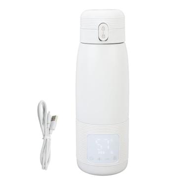 Imagem de Fabater Aquecedor de Mamadeira Portátil Sem Fio, Aquecedor de Leite Recarregável USB de Temperatura Constante, Ideal para Viagens, Carros e Viagens de Avião, para Misturar Fórmula para (500ml)
