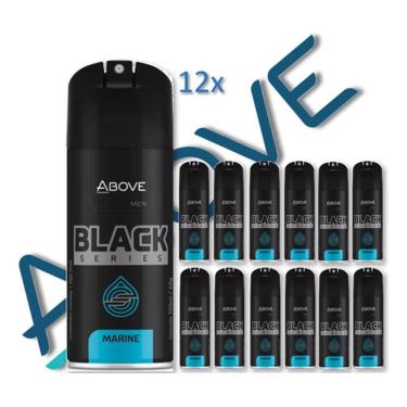 Imagem de Kit 12 desodorante aerosol men black serie marine 100ml abov