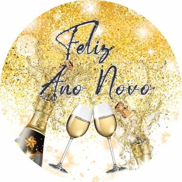 Imagem de Painel Festa Redondo C/Elástico 1,50m Ano Novo (ANV061)