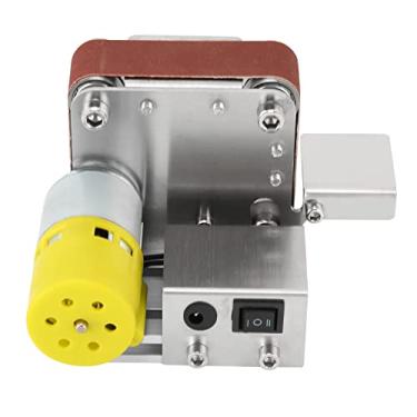 Imagem de Akozon Mini Lixadeira de Cinto Elétrico - C Máquina de Retificação de Polimento do ACT Com 10 Cintos Abrasivos e Velocidade Ajustável para Projetos de Bricolage (#1)