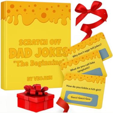 Imagem de Scratch Off Dad Jokes – Fun Gifts for Dad, Birthday, Husband, Father's Day, Men, White Elephant Cool Dad Gifts for Father's Day, Christmas Stocking Stuffers, Unique 50 Dad Joke Card Game