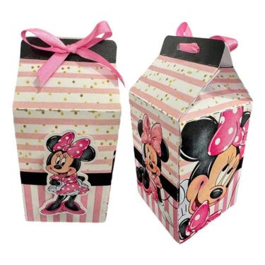 Imagem de Kit 10 Caixinhas Milk Lembrancinhas Minnie Decoração Festa