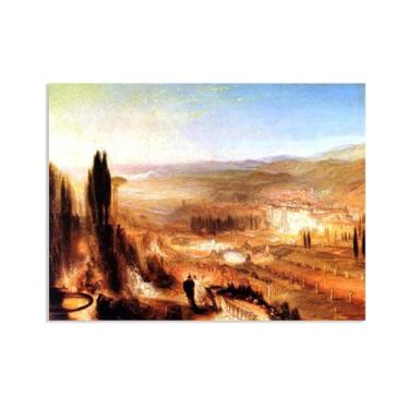 Imagem de Zeichn8u Pinturas famosas Cícero at his Villa, reprodução de imagens em tela, impressão giclée, arte de parede para sala de estar, decoração de casa moderna, 80 x 60 cm (32 x 24 polegadas) sem moldura