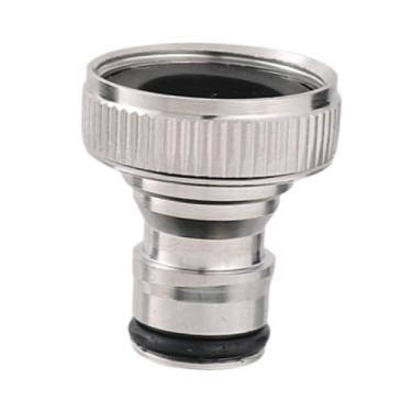 Imagem de Bothyi Conector rápido para mangueira de jardim, conector rápido com rosca fêmea, acessórios sólidos com rosca de 3/4 de polegada, adaptador para mangueira