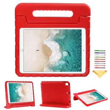 Imagem de UUcovers Capa infantil para iPad 9ª/8ª/7ª geração de 10,2 polegadas e iPad Air 3 de 10,5 polegadas (Air 3ª geração) e iPad Pro 10.5 2017 com alça giratória/suporte macio para iPad de 10,2 polegadas